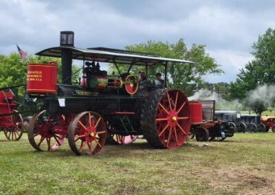 A red vehicle